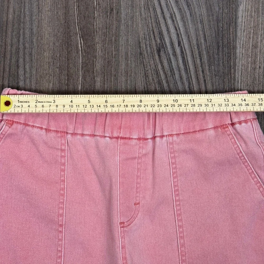 Lee Womens Relaxed Fit High Rise Shorts Pink Elastic Waist Size 8 Boho Lounge